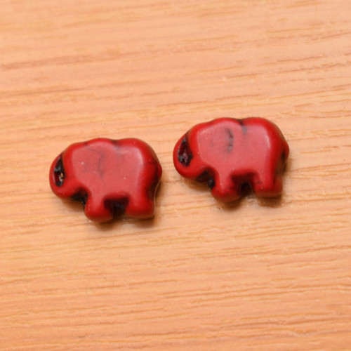 Tyrkenitový slon - 15 x 11mm