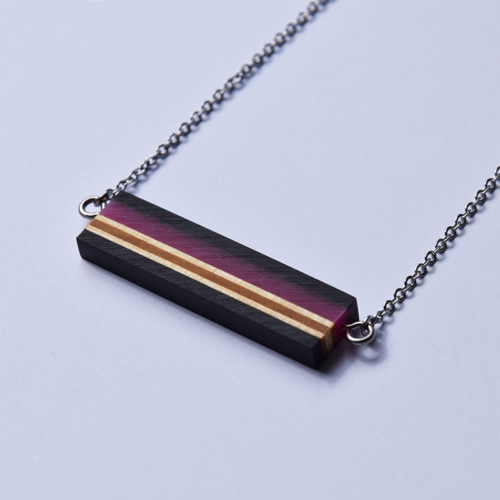 Black Frame / náhrdelník / v růžové
