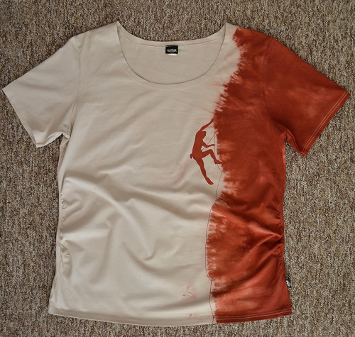 Těhotenské triko s horolez.caffé l./vínová XXL/3XL