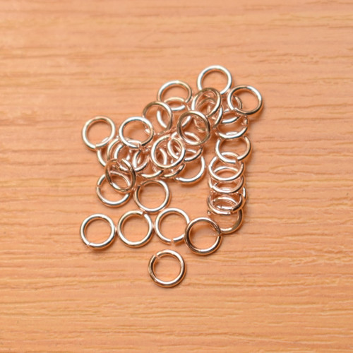 Kroužky - 5mm - rose gold - 20 kusů