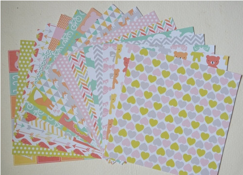 Papír na scrapbooking (16 ks)