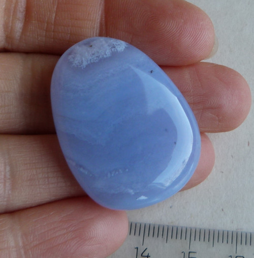 Chalcedon modrý krajkový - 3,5 cm — foto 1