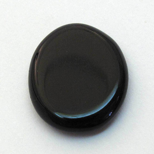 Kabošon černý onyx ovál 16mm — foto 1