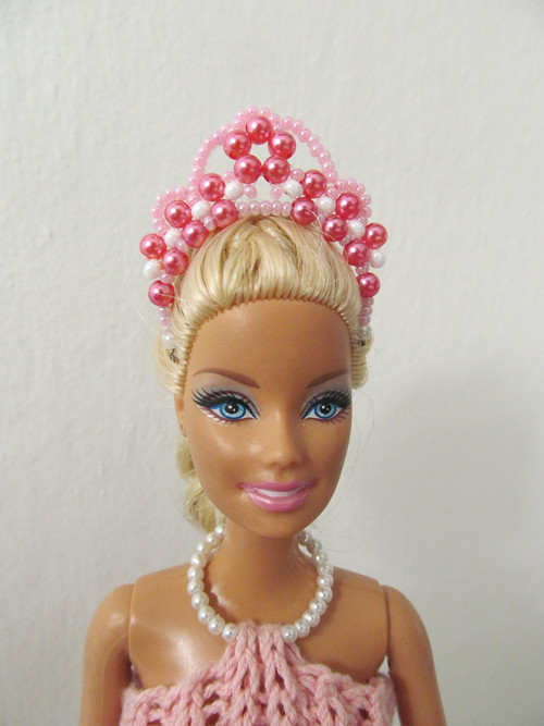 Čelenka pro Barbie - celorůžová — foto 1