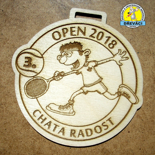 Dřevěné MEDAILE "Tenis OPEN 2018" — foto 1