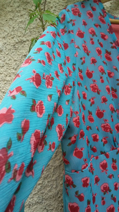 Tyrkys s růžemi...tunika 2/3XL — foto 1