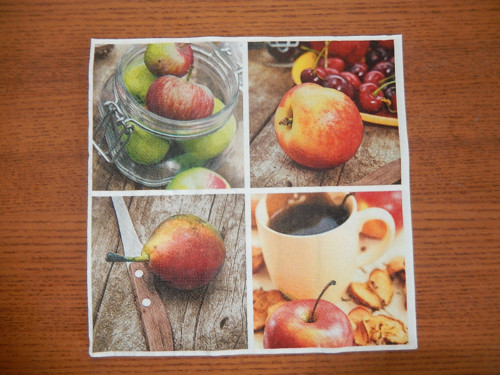 Ubrousek na decoupage - jablečný