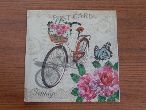 Ubrousek na decoupage - kolo, post card