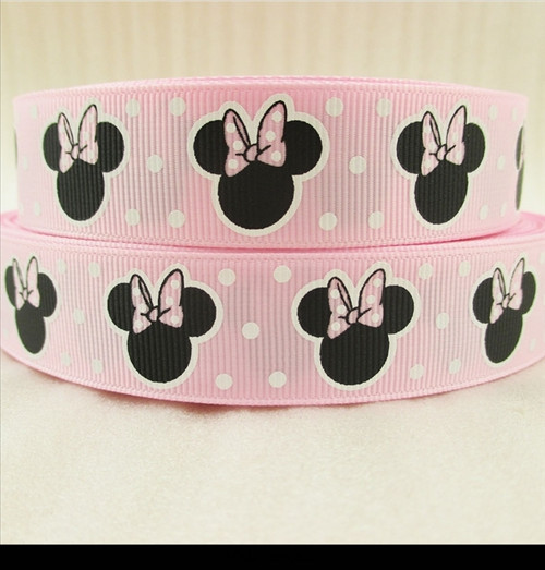 Stuha rypsová š.22 mm: Minnie Lt. Pink