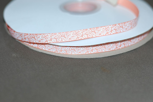 Stuha rypsová š.10 mm: Spirálky- Peach