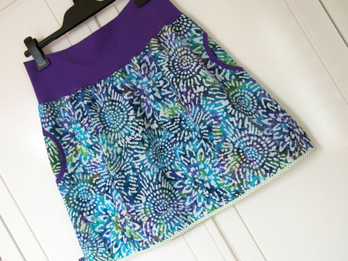 "Blue mojito" ... suknička L/XL — foto 1