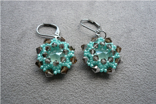 Náušnice crystal mint