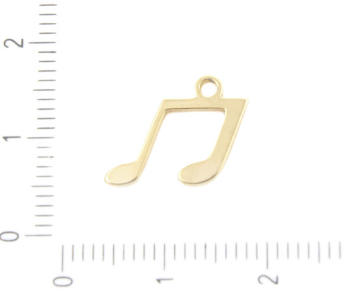 Kovový přívěsek ve tvaru noty, muzika, hudba,