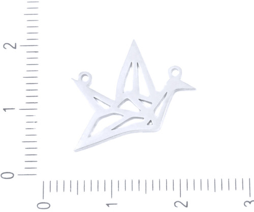 Kovový konektor ve tvaru origami jeřába, — foto 1