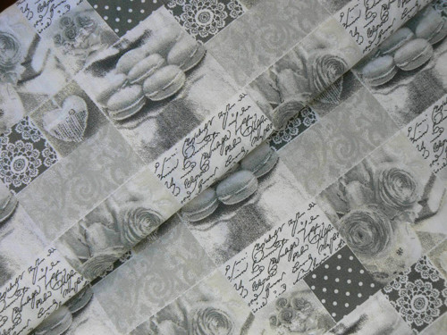 Patchwork šedý romantický — foto 1