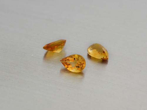 CITRÍN přírodní 5x7mm slza / hruška