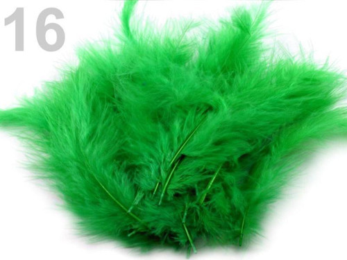 Pštrosí peří délka 9-16 cm (20 ks)