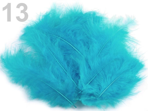 Pštrosí peří délka 9-16 cm (20 ks)