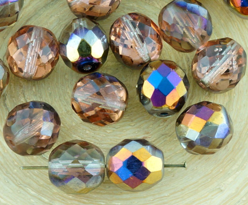 8ks Crystal Metallic Sliperit Iris Gold Purple — foto 1