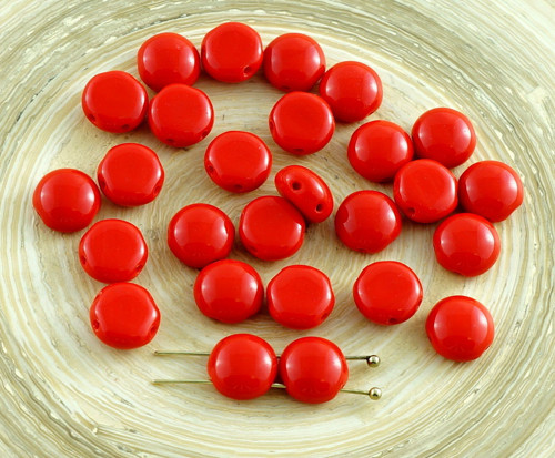 Vypouklé skleněné korálky z českého skla, Candy,