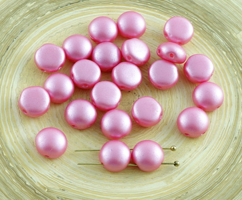 Vypouklé skleněné korálky z českého skla, Candy,