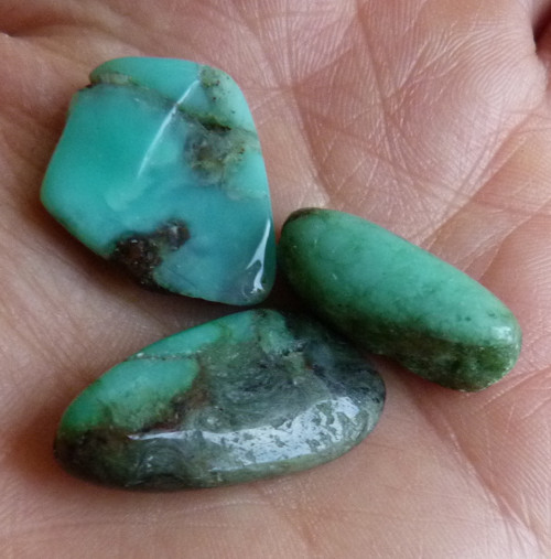 Chrysopras - 3 ks