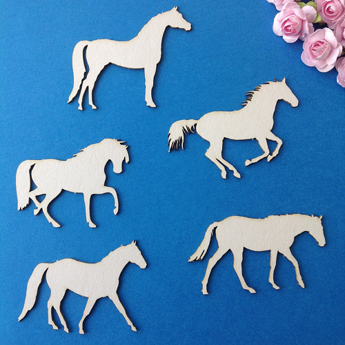 Dekorace 5 ks , 4,9 x 3,5 cm, chipboard — foto 1