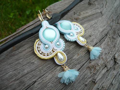 Soutache náušnice...Když nebe tančí — foto 1