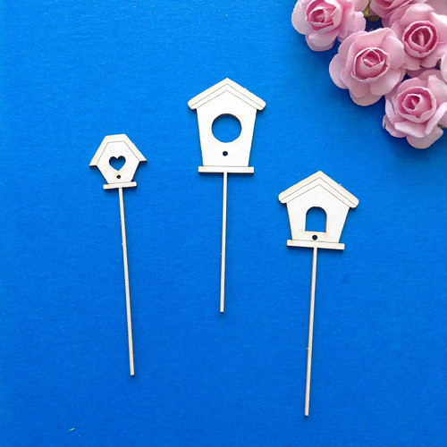 Dekorace 3 ks , 6 x 2 cm, chipboard (CHP 8) — foto 1