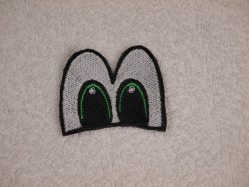 Vyšívané oči zelené 6x4,5cm