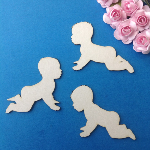 Dekorace 3 ks, 5 x 4 cm ,chipboard (CHD 68) — foto 1