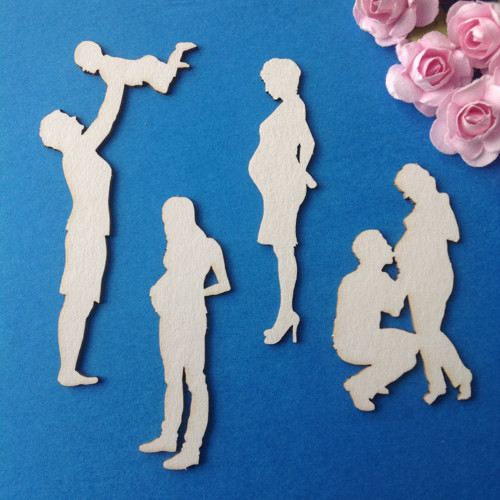 Dekorace 4 ks, chipboard — foto 1