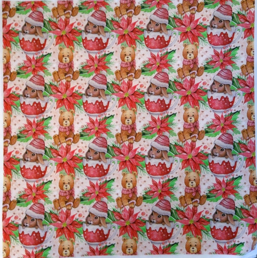 Bavlněná látka - panel 35 x 35 cm