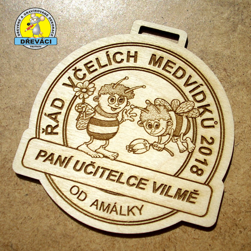 Dřevěná Medaile Pro Paní Učitelku — foto 1