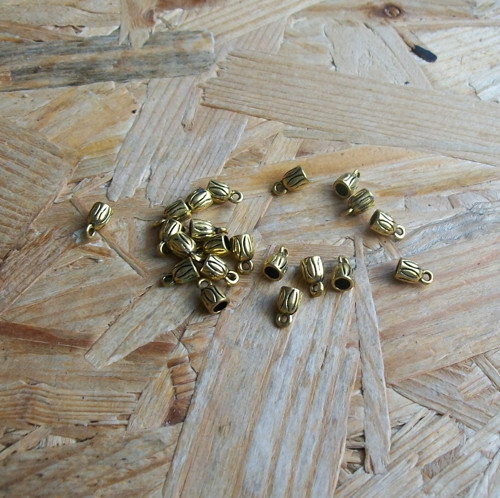 Koncovky Zlaté Pruhované - 3 mm