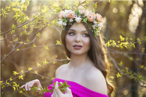Boho čelenka "něha pivoněk" — foto 1