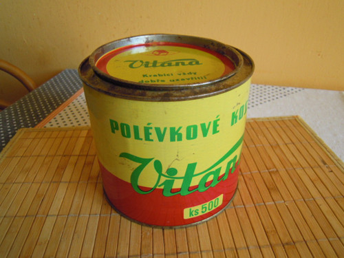 Plechová krabice od polévkových kostek Vitana