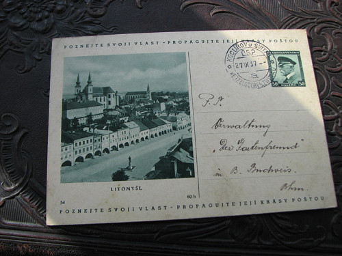 Dopisnice Litomyšl, 1937
