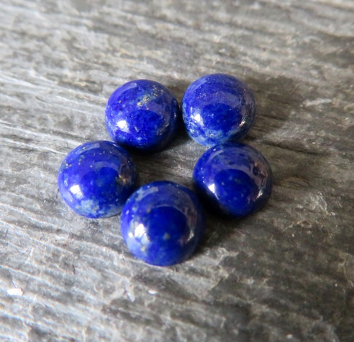 Lapis lazuli, kabošonek 5 mm — foto 1