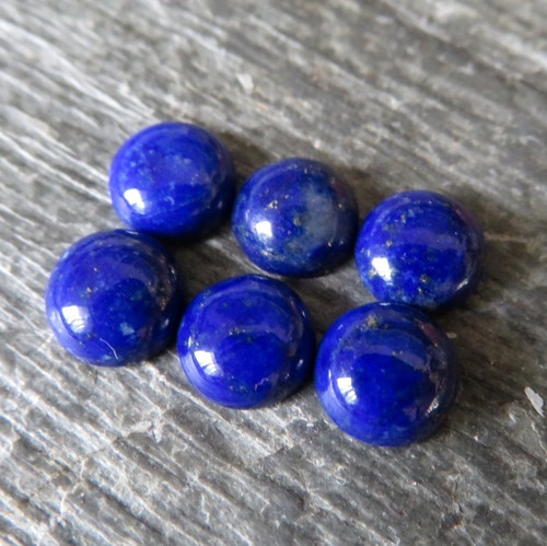Lapis lazuli, kabošonek 6 mm — foto 1