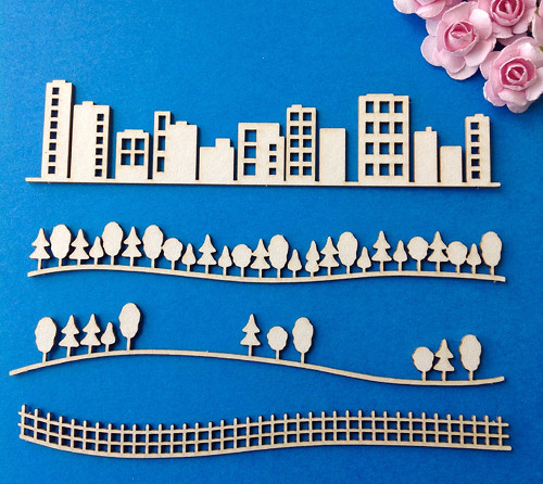 Chipboard- sada 4 ks (CHB 9) — foto 1