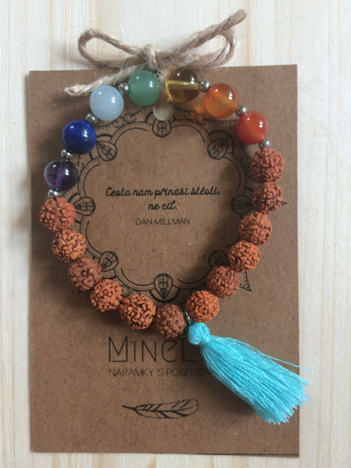 Náramek rudraksha, čakry — foto 1