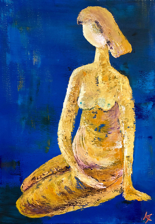 V modré 50x70cm — foto 1