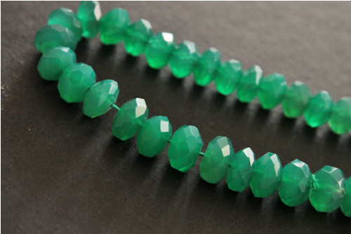Green onyx rondelky 9-11mm