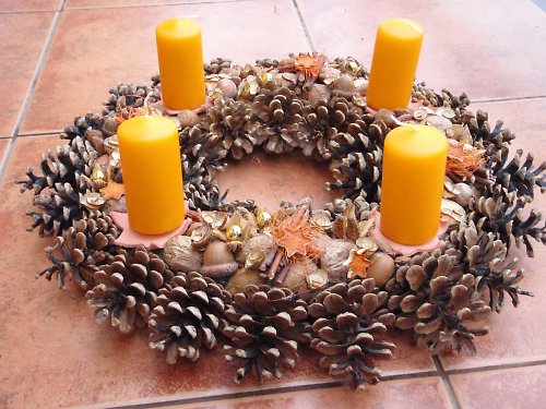 Adventní věnec - příjemně oranžový — foto 1