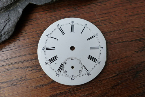 Smaltovaný ciferník 26 - materiál pro steampunk