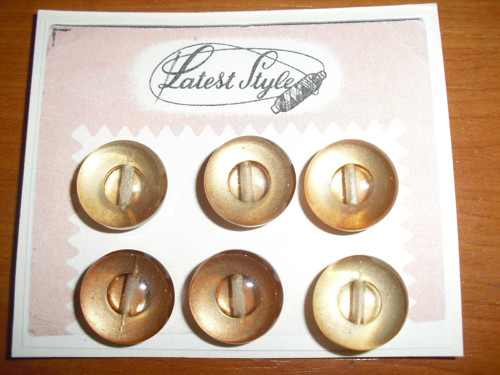 6x zajímavé KNOFLÍKY, průsvitné, hladké
