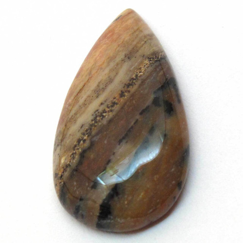 Kabošon medový dendritický achát kapka 29mm