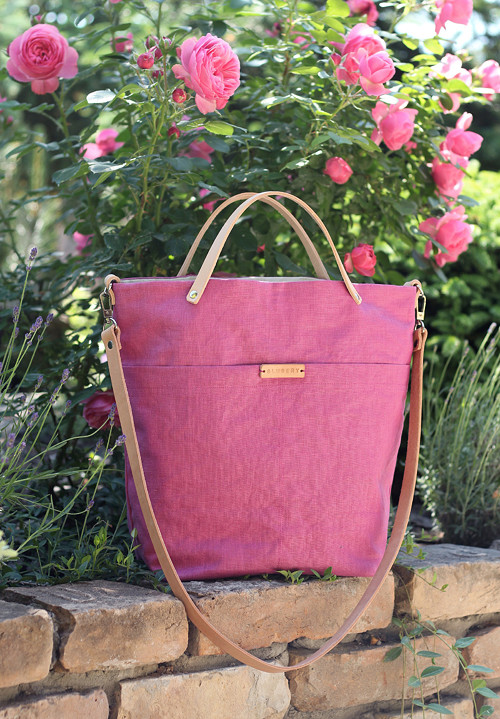 Veľká dámska elegantná kabelka z ľanu "RoseBerry"