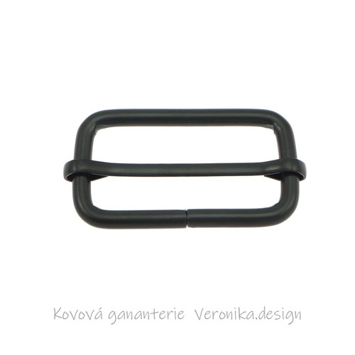 Průvlečná spona kovová 30 mm - černá — foto 1